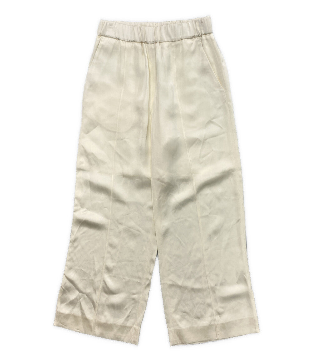JIL SANDER サテンパンツ ホワイト Trousers レディース SIZE 32 ジルサンダー