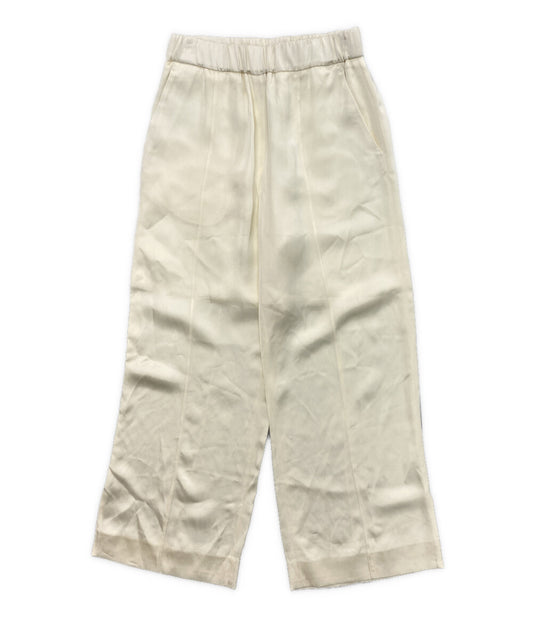 JIL SANDER サテンパンツ ホワイト Trousers レディース SIZE 32 ジルサンダー