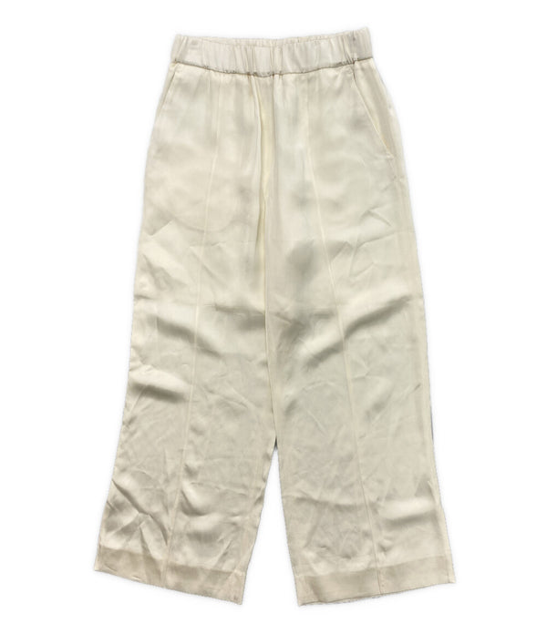 JIL SANDER サテンパンツ ホワイト Trousers レディース SIZE 32 ジルサンダー