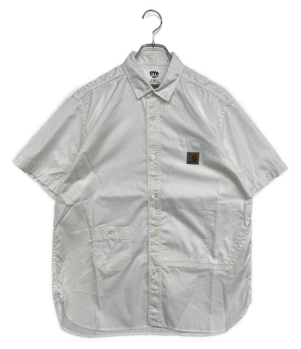 COMME des GARCONS HOMME 半袖シャツ ロゴ刺繍ブロードシャツ 23SS HK