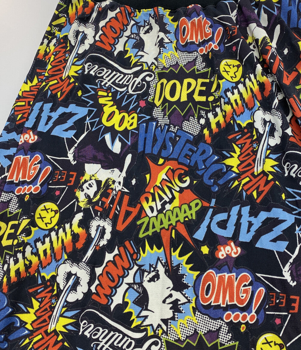 【希少】ヒステリックグラマー 総柄 メッシュ プリーツスカートグラフィック HYSTERIC GLAMOUR スカート 総柄 01191CK03 レディース SIZE FREE