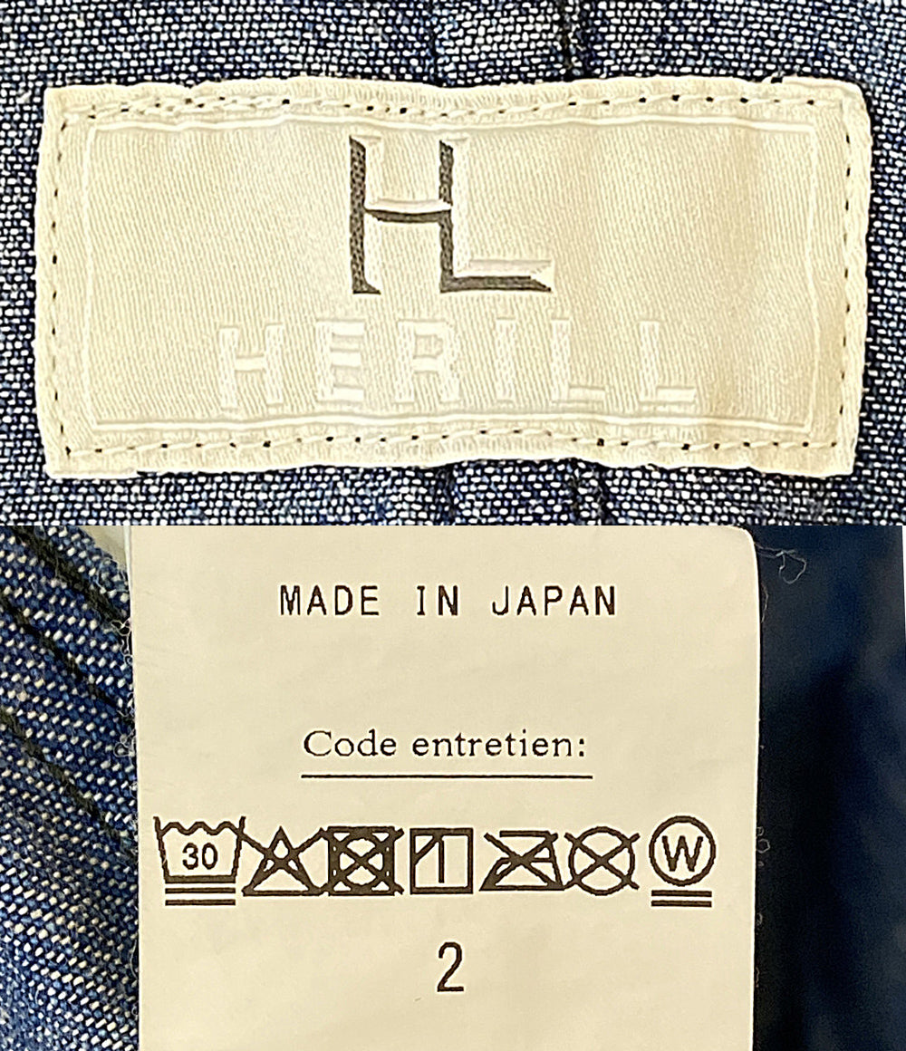 美品 HERILL デニムジャケット ブルー 25-010-hl-8010-30 メンズ SIZE 2 へリル