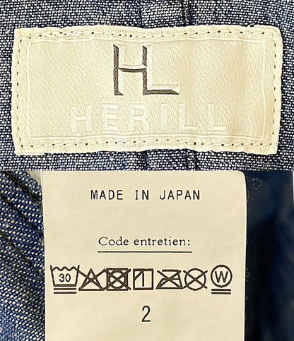 美品 HERILL デニムジャケット ブルー 25-010-hl-8010-30 メンズ SIZE 2 へリル