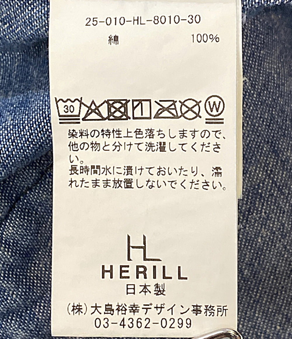 美品 HERILL デニムジャケット ブルー 25-010-hl-8010-30 メンズ SIZE 2 へリル