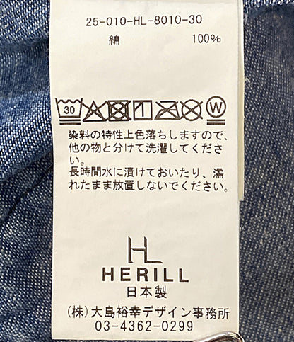 美品 HERILL デニムジャケット ブルー 25-010-hl-8010-30 メンズ SIZE 2 へリル