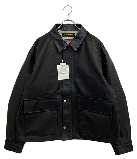 FLAGSTUFF × blackmeans ブラックミーンズ ジャケット LEATHER SHORT C-A JACKET FS1778 メンズ SIZE XL フラッグスタッフ