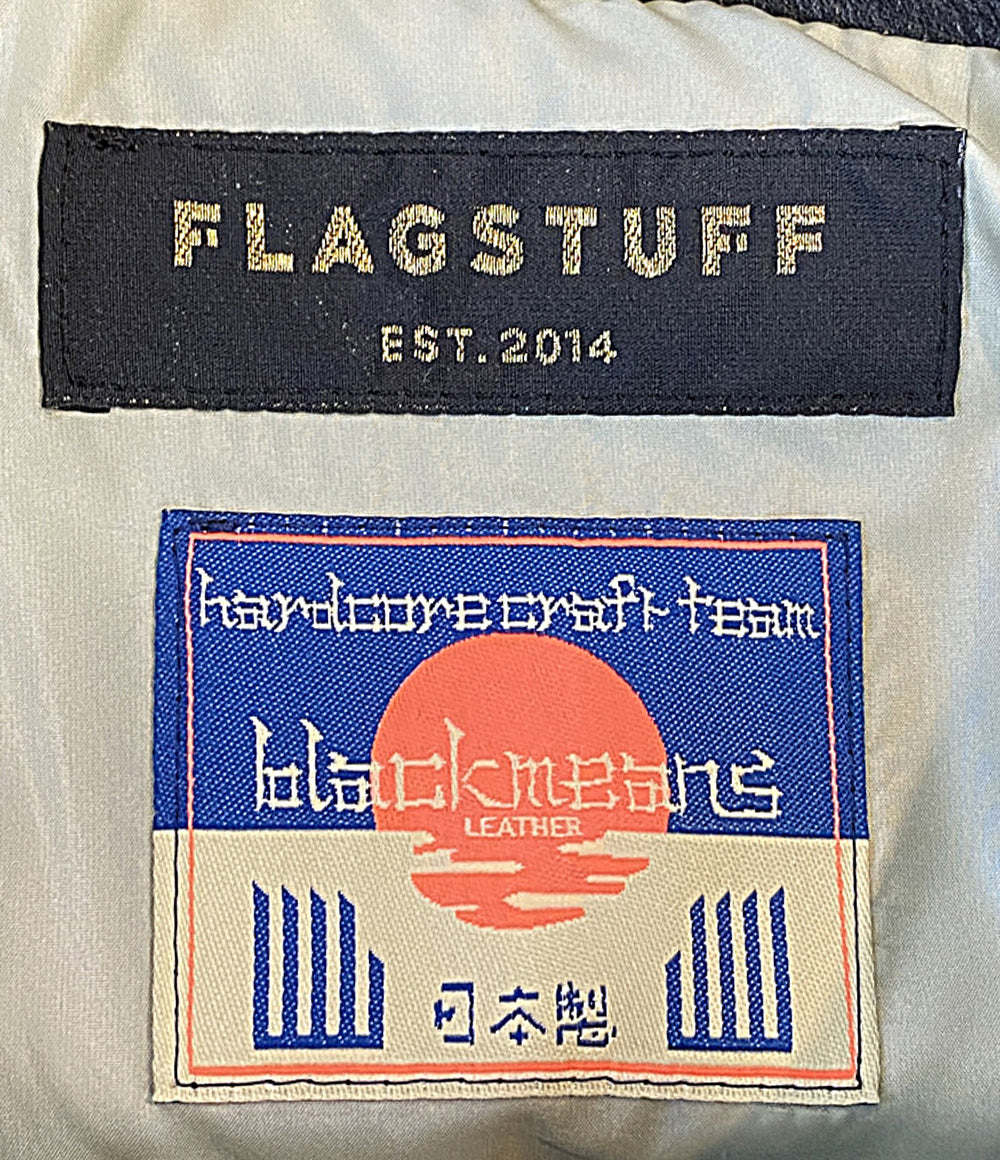 FLAGSTUFF × blackmeans ブラックミーンズ ジャケット LEATHER SHORT C-A JACKET FS1778 メンズ SIZE XL フラッグスタッフ