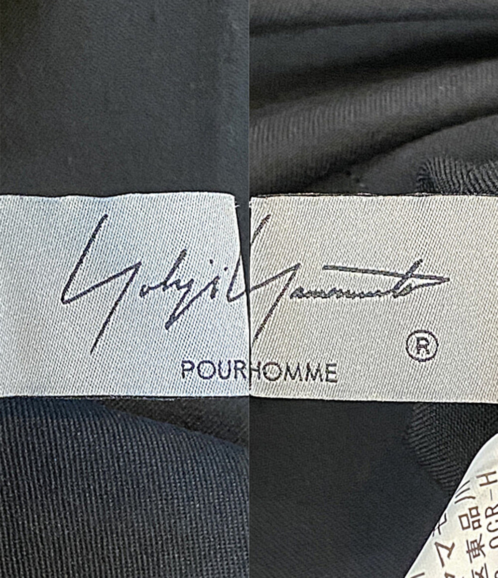 Yohji Yamamoto POUR HOMME コート WOOL GABARDINE LONG SHIRT COAT 2025AW HM-B02-100 メンズ SIZE 3 ヨウジヤマモトプールオム