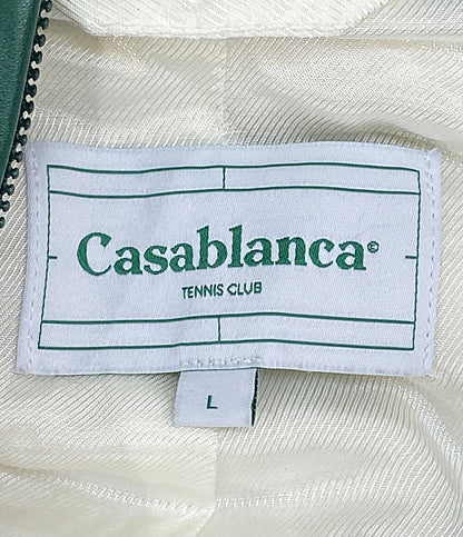 美品 Casablanca ファージャケット Jacquard Faux Fur Pullover Jacket MF24-OT-123-01 メンズ SIZE L カサブランカ