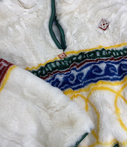 美品 Casablanca ファージャケット Jacquard Faux Fur Pullover Jacket MF24-OT-123-01 メンズ SIZE L カサブランカ