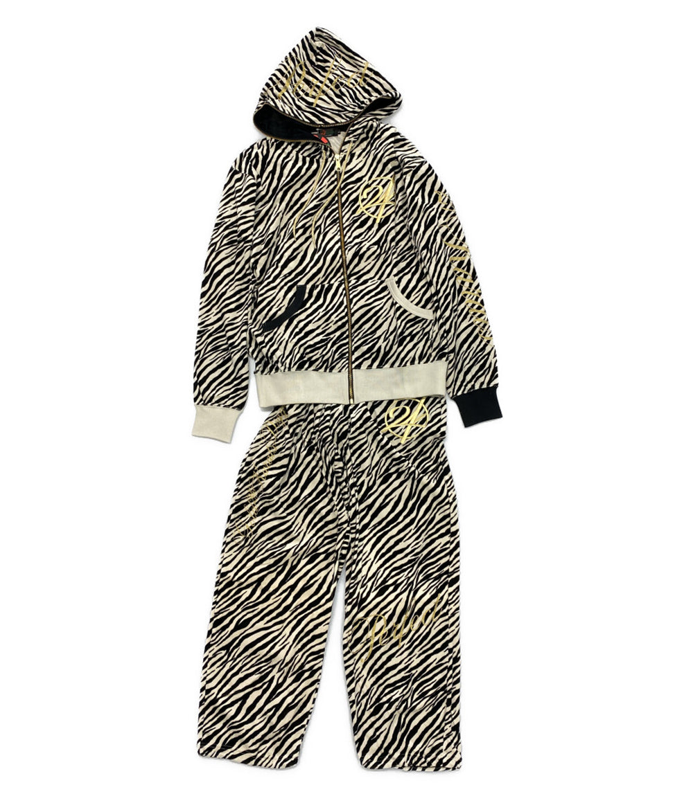 24karats パーカー ゼブラ柄 セットアップ メンズ SIZE L トゥエンティフォーカラッツ