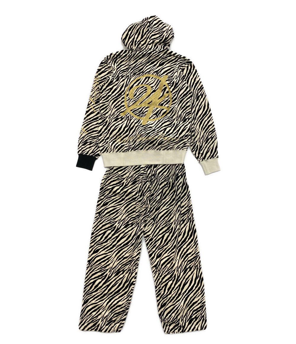 24karats パーカー ゼブラ柄 セットアップ メンズ SIZE L トゥエンティフォーカラッツ
