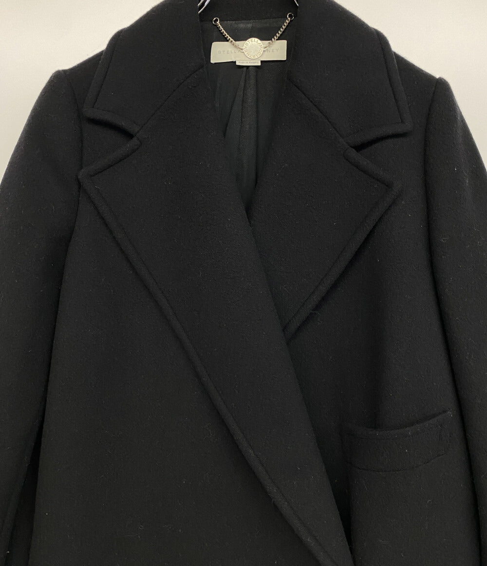 STELLA McCARTNEY ダブルブレストチェスターコート ブラック レディース SIZE 38 ステラマッカートニー