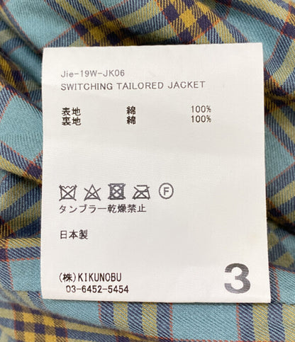 Jieda テーラードジャケット Jie-19W-JK06 メンズ SIZE 3 ジエダ