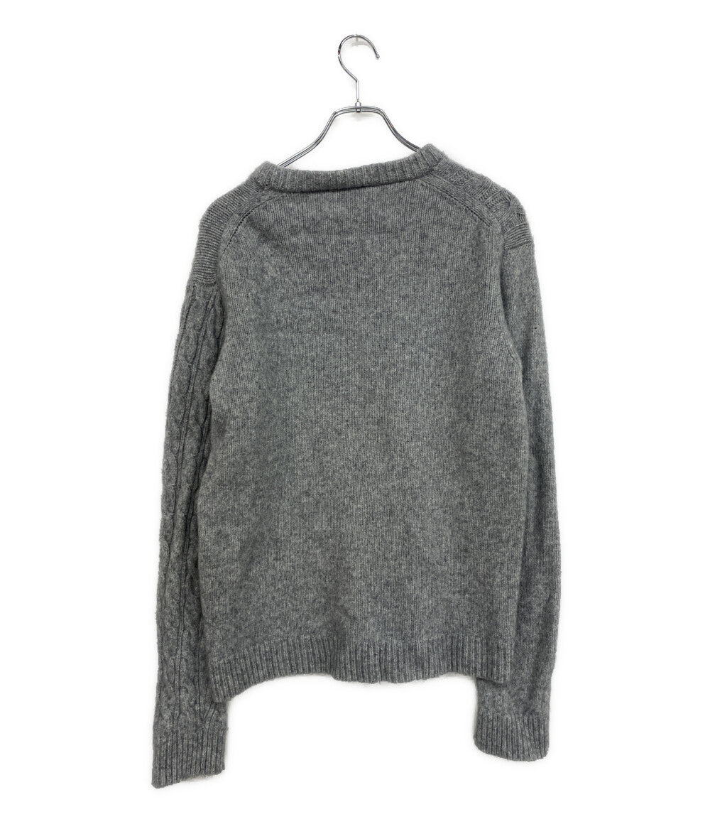 美品 LACOSTE ニット グレー AH6998 メンズ SIZE L ラコステ