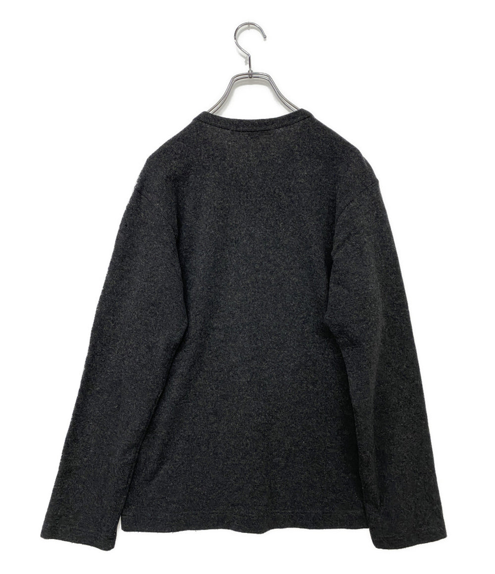 COMME des GARCONS ウールニット グレー チェック W18080 メンズ SIZE S コムデギャルソン