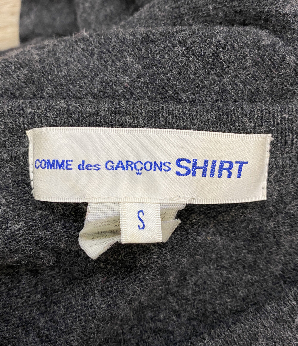 COMME des GARCONS ウールニット グレー チェック W18080 メンズ SIZE S コムデギャルソン