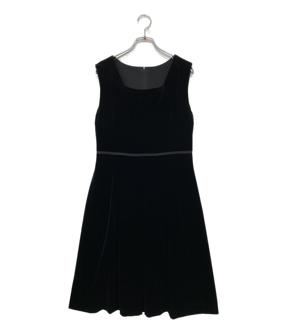 FOXEY NEW YORK ベロアノワール ノースリーブワンピース ベロア 36455-VA0FG401T レディース SIZE 40 フォクシー ニューヨーク