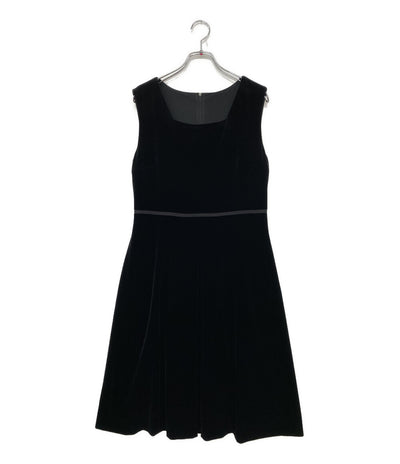 FOXEY NEW YORK ベロアノワール ノースリーブワンピース ベロア 36455-VA0FG401T レディース SIZE 40 フォクシー ニューヨーク