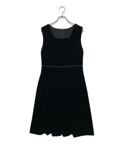 FOXEY NEW YORK ベロアノワール ノースリーブワンピース ベロア 36455-VA0FG401T レディース SIZE 40 フォクシー ニューヨーク