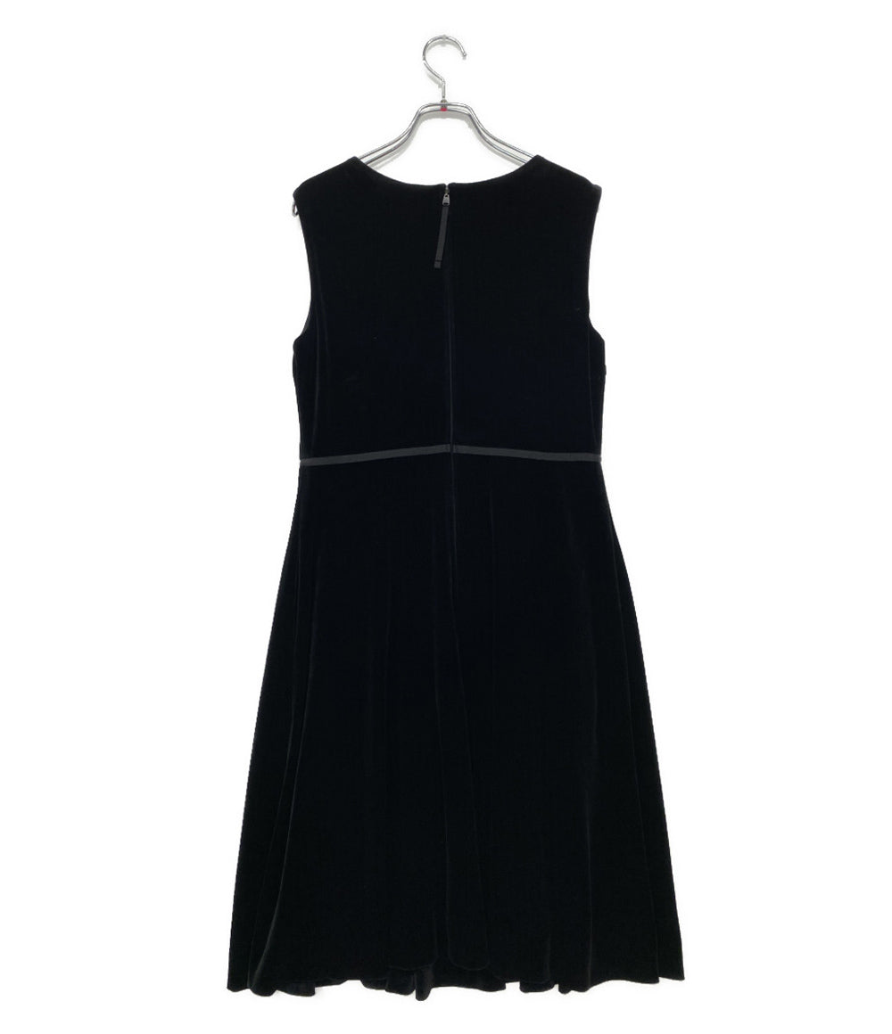 FOXEY NEW YORK ベロアノワール ノースリーブワンピース ベロア 36455-VA0FG401T レディース SIZE 40 フォクシー ニューヨーク