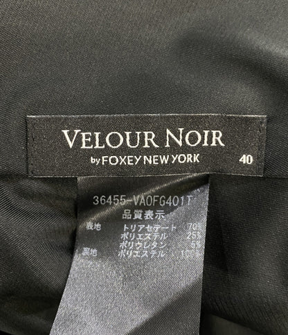 FOXEY NEW YORK ベロアノワール ノースリーブワンピース ベロア 36455-VA0FG401T レディース SIZE 40 フォクシー ニューヨーク
