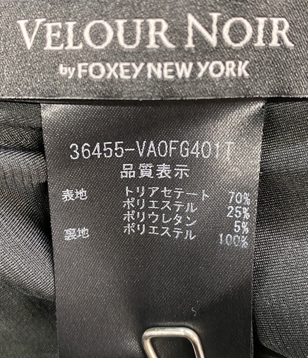 FOXEY NEW YORK ベロアノワール ノースリーブワンピース ベロア 36455-VA0FG401T レディース SIZE 40 フォクシー ニューヨーク