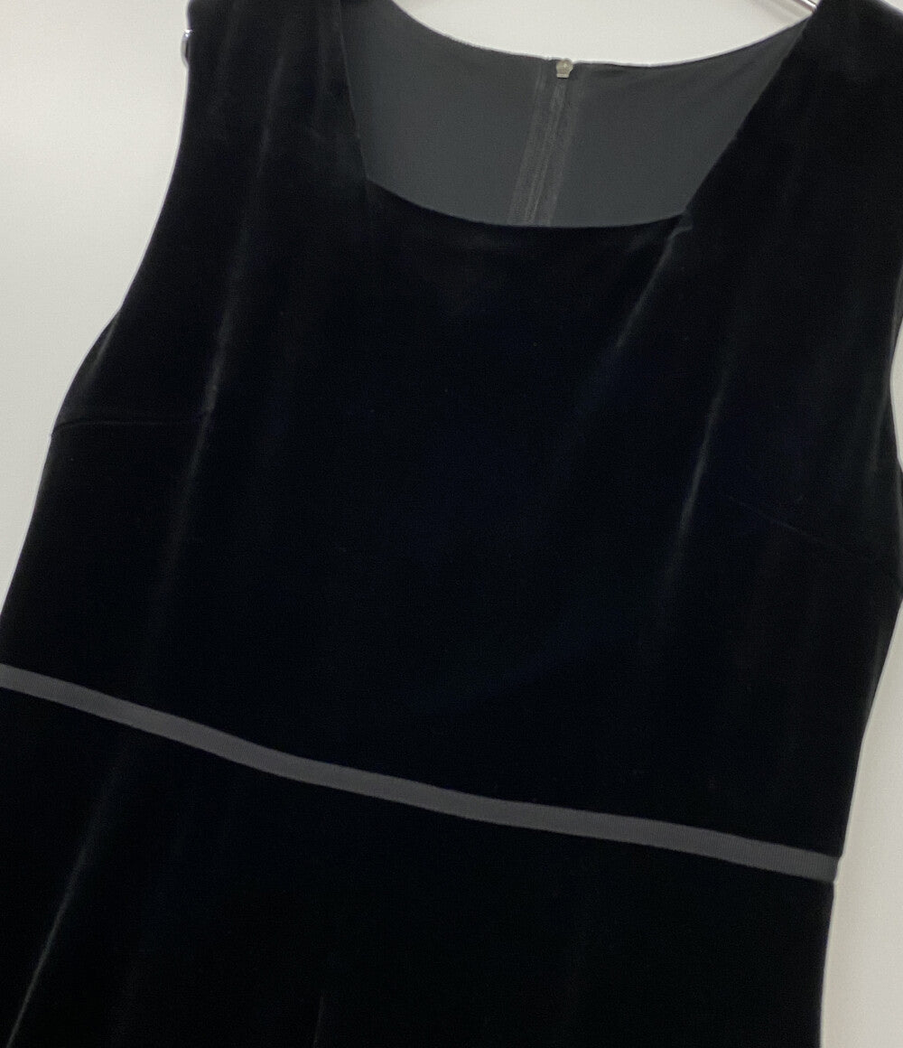 FOXEY NEW YORK ベロアノワール ノースリーブワンピース ベロア 36455-VA0FG401T レディース SIZE 40 フォクシー ニューヨーク