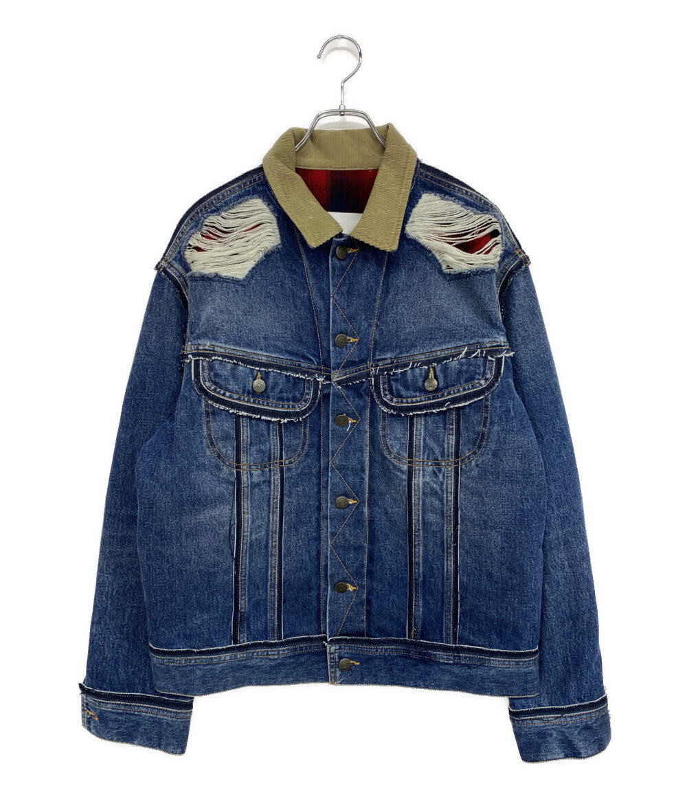 Maison Margiela × PENDLETON ペンドルトン クラシックリペアデニムジャケット S67AM0061 メンズ SIZE 46 メゾンマルジェラ