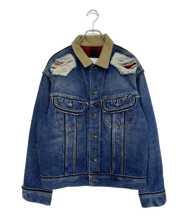Maison Margiela × PENDLETON ペンドルトン クラシックリペアデニムジャケット S67AM0061 メンズ SIZE 46 メゾンマルジェラ