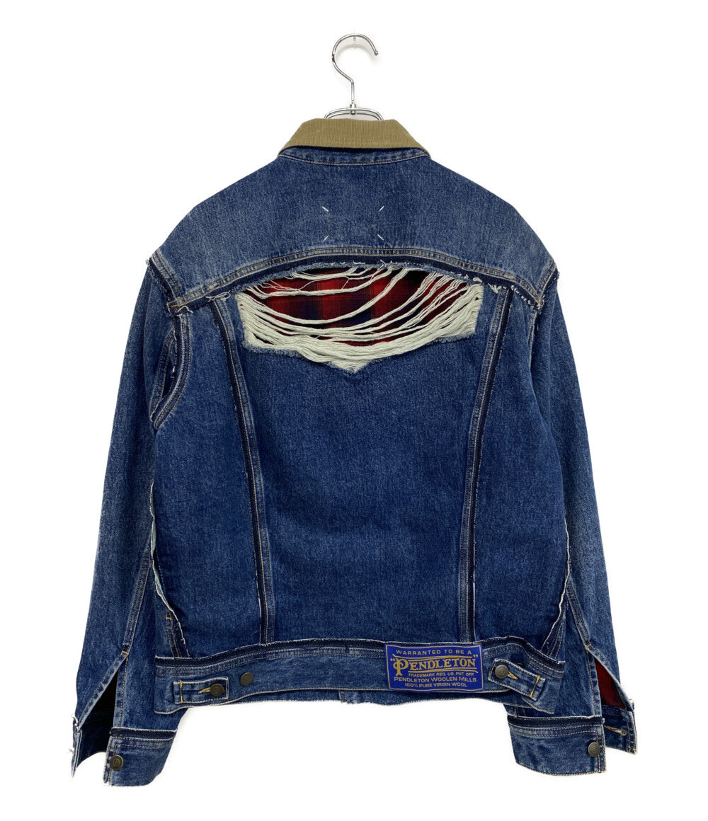 Maison Margiela × PENDLETON ペンドルトン クラシックリペアデニムジャケット S67AM0061 メンズ SIZE 46 メゾンマルジェラ