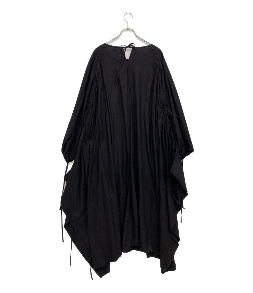 BASERANGE ベースレンジ 長袖ワンピース シルク ブラック レディース SIZE M