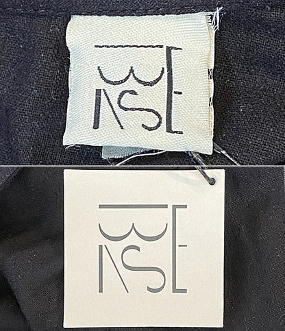 BASERANGE ベースレンジ 長袖ワンピース シルク ブラック レディース SIZE M