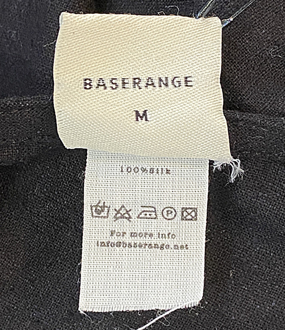 BASERANGE ベースレンジ 長袖ワンピース シルク ブラック レディース SIZE M