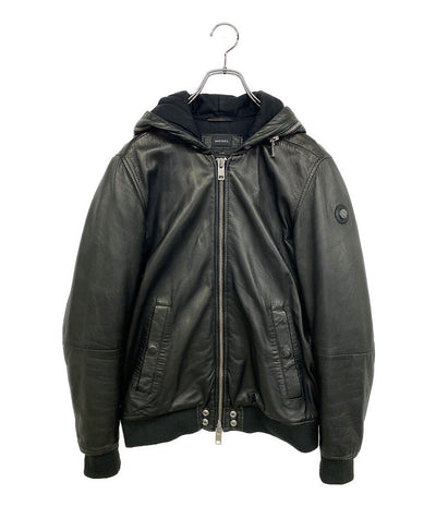 DIESEL レザージャケット ブラック メンズ SIZE M ディーゼル