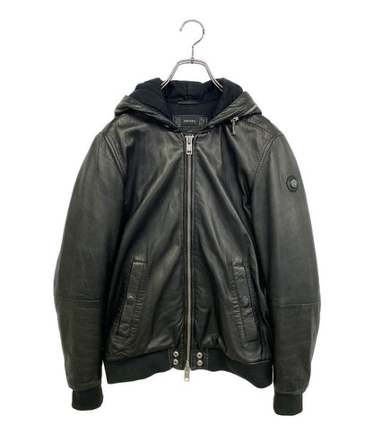 DIESEL レザージャケット ブラック メンズ SIZE M ディーゼル