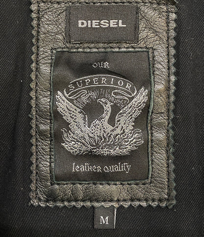 DIESEL レザージャケット ブラック メンズ SIZE M ディーゼル