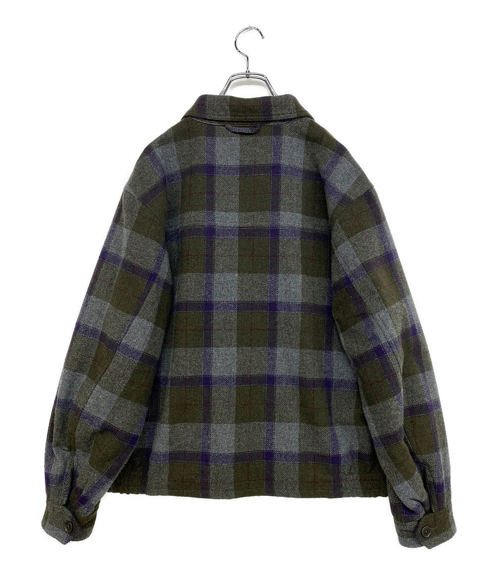 美品 PWA プア ブルゾン P10C007-BZ02 チェック メンズ SIZE M