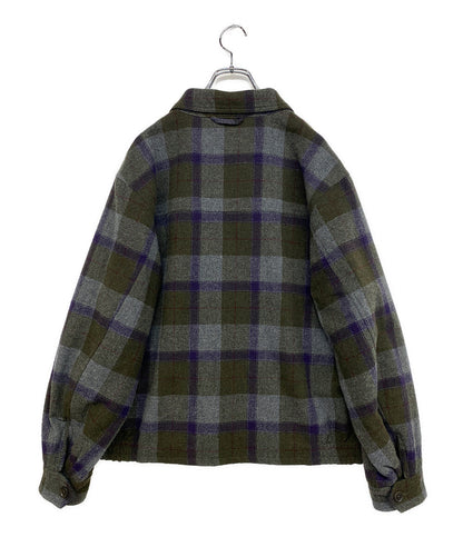 美品 PWA プア ブルゾン P10C007-BZ02 チェック メンズ SIZE M