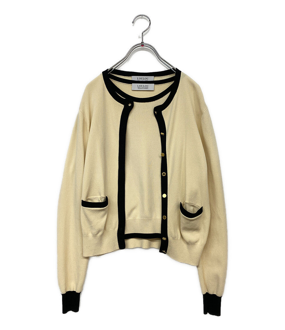 美品 LOULOU WILLOUGHBY ルル・ウィルビー アンサンブル 212110-16-110-11-020 オフホワイト レディース SIZE 2