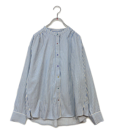 美品 PONT DE CHALONS ポンデシャロン 長袖シャツ ブラウス ストライプ 22580211 レディース SIZE F