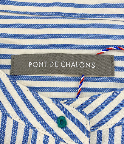 美品 PONT DE CHALONS ポンデシャロン 長袖シャツ ブラウス ストライプ 22580211 レディース SIZE F