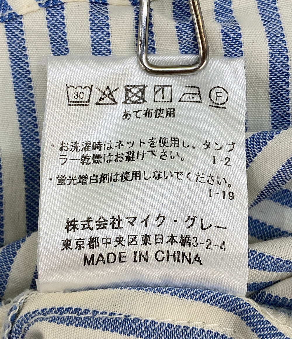 美品 PONT DE CHALONS ポンデシャロン 長袖シャツ ブラウス ストライプ 22580211 レディース SIZE F