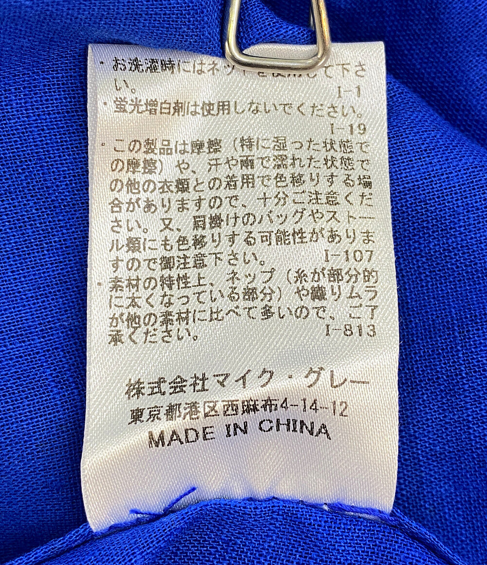 美品 PONT DE CHALONS ポンデシャロン 長袖シャツ ブラウス ブルー リネン 22430911 レディース SIZE F