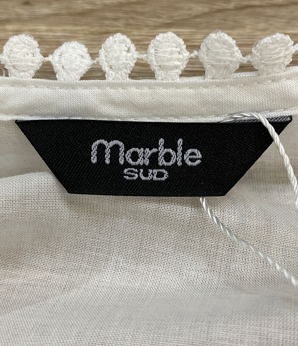 美品 marble SUD マーブルシュッド ブラウス スズラン レース ホワイト 05GM069066 レディース SIZE -