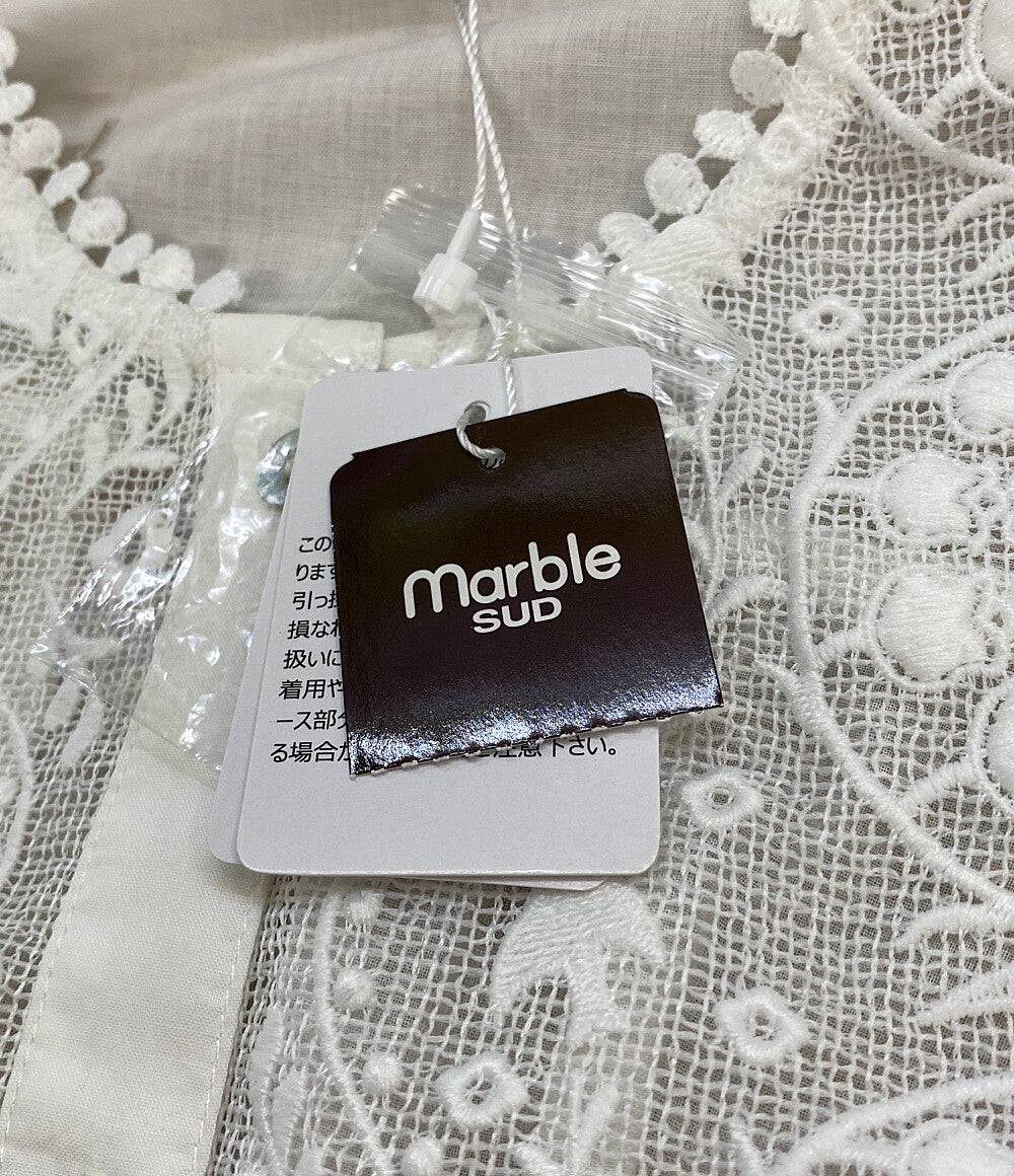 美品 marble SUD マーブルシュッド ブラウス スズラン レース ホワイト 05GM069066 レディース SIZE -