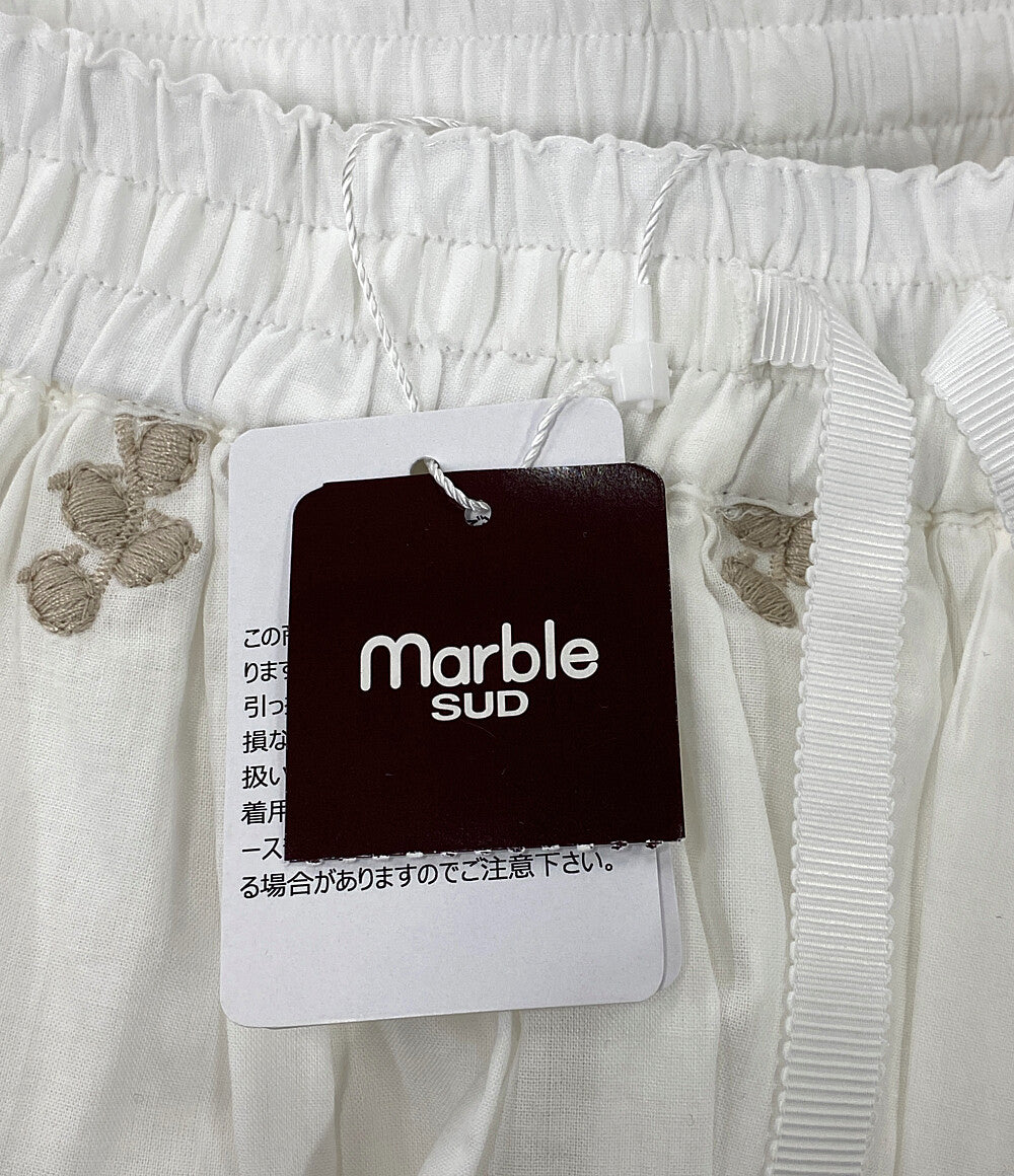 美品 marble SUD マーブルシュッド スズランレース ギャザースカート ホワイト 07GM069069 レディース SIZE -