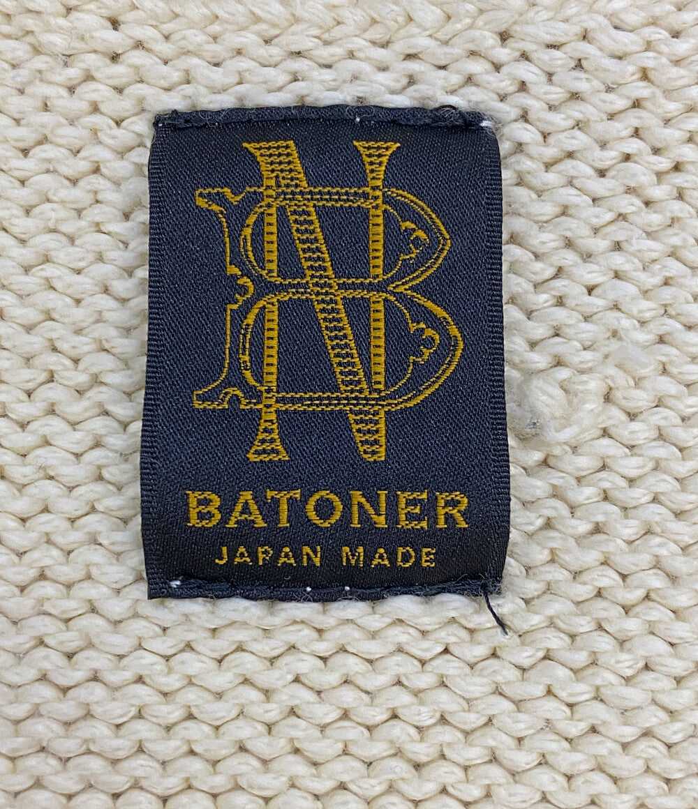 美品 BATONER バトナー ニット BN-17SM-006 アイボリー メンズ SIZE 3