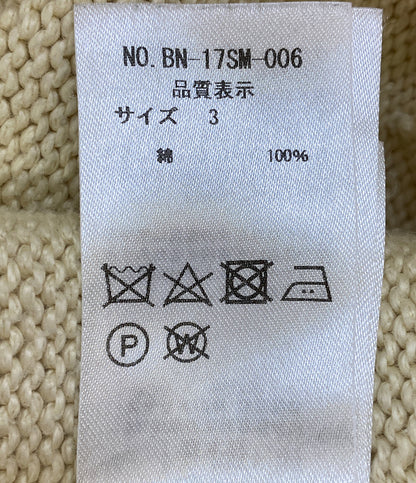 美品 BATONER バトナー ニット BN-17SM-006 アイボリー メンズ SIZE 3