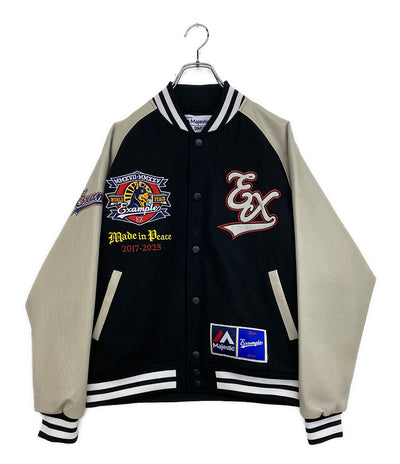 美品 Majestic／EXAMPLE エグザンプル スタジャン ブルゾン ブラック メンズ SIZE M マジェスティック
